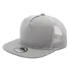 Amazon Cross-Border Hip-Hop Maoqing Chapéu de Malha de Aba Reta de Cinco Peças Respirável Primavera e Verão Moda Clássica Estampa Bordada com Botão