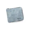 Nueva cartera de hombre, moda, cartera esmerilada de gran capacidad, bolsa con cremallera, monedero, cartera corta de hombre