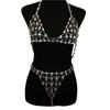 AliExpress Moda Venta Caliente Malla Ahuecada Sujetador AB Cadena Corporal Club Nocturno Fiesta en la Playa Joyería Bikini
