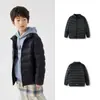 Ropa para Niños Balabala Chaqueta Ligera de Plumas para Niños Otoño e Invierno para Niñas Cuello Alto Chaqueta Familiar Impermeable y a Prueba de Aceite