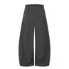 Pantalones casuales de cuadros estilo americano con pierna curva para hombre, pantalones de pierna ancha de moda callejera de corte holgado, pantalones versátiles extragrandes hasta el suelo