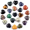 Popular Transfronterizo 20*9mm Corazón Piedra Natural Gema Cristal Rosa Malaquita Forma de Corazón Colgante de Joyería DIY Adornos