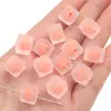 Cuentas Cuadradas de Acrílico con Agujero Grande Cuentas Sueltas Cuentas para Pulsera Relleno Macarrón Hecho a Mano DIY Cuerda para Ensartar Lanyard para Teléfono Adorno