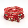 Pulseiras Bohemianas de Múltiplas Camadas Mais Vendidas no Exterior, Joias de Viagem Personalizadas com Contas de Turquesa, Pulseiras Europeias e Americanas, Acessórios de Mão para Comércio Exterior