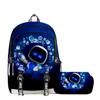 Mochila 3D con diseño de robot cósmico Astro Bot Super, mochila de doble capa, estuche para lápices, paquete de dos