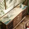 Nuevo Mantel Estilo Chino para Aparador de Comedor, Mantel de Cuero para Mesa, Protector a Prueba de Aceite e Impermeable para Mueble de TV, Mesa de Centro para Entrada, Mantel Protector de Superficie de Mesa
