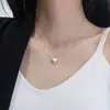 Colar Estilo Coreano Doce Coração para o Trabalho para Mulheres Moda Retrô Personalidade Corrente de Clavícula Berinjela Joia Elegante Simples OL