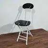 Banquinho Dobrável, Cadeira Dobrável, Cadeira de Jantar para Casa, Cadeira para Varanda e Dormitório com Encosto, Cadeira Simples para Treinamento, Banquinho Redondo Criativo