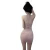 Oshilin Deseo Puro Chica Caliente Lencería Sexy Brillante Sexy Halter Uniforme de Club Nocturno Tentación Brillante Falda de Cadera de Secretaria