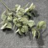 Flor eterna artificial hoja de manzana hoja de planta verde artificial eucalipto serigrafía boda boda salón de bodas diseño del lugar arreglo floral