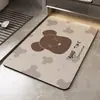 Tapete antiderrapante para banheiro tapete absorvente para pés de vaso sanitário tapete de terra de diatomáceas tapete de porta de vaso sanitário tapete de pés doméstico
