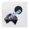 Pegatina de imán de nevera de resina autoadhesiva de metal y madera personalizada, imán de dibujos animados de PVC suave y fuerte