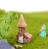 Adornos pequeños para casa tronco césped peludo pastoral casa decoración de fondo castillo madera retro manualidades caseras creativas regalos