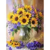 5D Nuevo DIY Pintura de Diamantes Serie Floral Taladro de Punto Punto de Cruz Pintura Decorativa Taladro Completo Pintura Decorativa Directo de Fábrica
