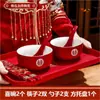 Juego de Tazas para Ceremonia del Té de Boda, Juego Completo con Tazas, Tapas, Cuencos y Palillos para Uso Doméstico
