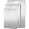 Placa de Acero Inoxidable, Tabla de Cortar Gruesa de Acero Inoxidable de Grado Alimenticio, Tabla para Amasar y Estirar, Tabla para Picar Frutas, Tabla para Hornear y Amasar, Tabla Grande de Acero Inoxidable