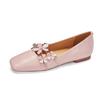 Zapatos Súper Suaves de Flor de Hada Piel de Vaca Rollo de Huevo 2025 Primavera Planos Mary Jane Cabeza Cuadrada Piel Genuina Zapatos para Mujer Suela Suave
