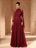Vestido longo plissado de chifon elegante, moda de rua transfronteiriça europeia e americana, novo para o início da primavera de 2026