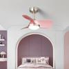 Luz de Ventilador para Habitación Infantil Rosa Azul Luz de Dormitorio Frecuencia Variable Silencioso Protección Ocular Luz de Ventilador de Techo de Tamaño Pequeño