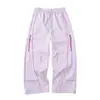 Pantalones Anchos Deportivos de Exterior para Mujer Primavera y Verano, Pantalones Largos Anchos Casuales Sueltos con Cremallera 12667