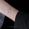 Pulsera de plata de ley S925 con diseño de luna y principito, nueva y sencilla pulsera de diamantes de moda, estilo coreano, elegante pulsera combinable.