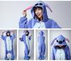 Otoño e Invierno AliExpress Dinosaurio Lindo Engrosado Dibujos Animados Animal Cocodrilo Pijama de una Pieza Coral Fleece Ropa de Casa para Hombres y Mujeres