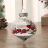 Bola de Natal Irregular Decoração de Janela de Natal Bola de Plástico Bola Pendurada de Natal PET de Alta Transparência Ornamento Pendurado Atacado