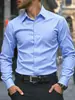 Nueva camisa de rayas de manga larga para hombre para primavera y otoño, holgada y casual, se puede personalizar con tu propio diseño