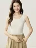 Colección nueva 2026: Chaleco sin mangas de cachemira pura para mujer, diseño de cuello en U, capa base versátil, creando un look relajado y elegante