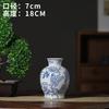 Vaso Cerâmico Estilo Chinês Vaso de Porcelana Azul e Branco Arranjo de Flores Vintage Criativo Recipiente para Flores Decorações Suaves Exquisito Vaso Jingdezhen