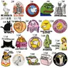 Parche de tela bordado de animal de dibujos animados transfronterizo, insignia con letras, accesorios bordados, parche, accesorios para ropa, parche para planchar en stock