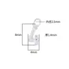 Plata Esterlina S925 Plata Lisa 0-9 Digital Pequeño Colgante Accesorios Joyería DIY Pulsera de Cordón Tejido con Cuentas Accesorios Material