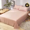 Sábana de una sola pieza, amigable con la piel, tela cepillada, adecuada para camas individuales o dobles, universal para todas las estaciones, funda de almohada para dormitorio de estudiantes, venta al por mayor de fábrica
