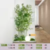 Nuevas Plantas Verdes Chinas Bambú Paisajismo Decoración Paisaje Interior Combinación Adornos Biónicos Pantalla Divisoria Estilo Zen