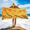Toalha de Praia/Banho de Microfibra Estilo Ins com Estampa Floral de Leopardo Transfronteiriça Toalha de Praia Personalizada
