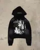 Sudadera con capucha de Comercio Exterior Retro Harajuku Estilo Gótico Sudadera Holgada Estampado de Letras Nueva Sudadera de Punto Otoño e Invierno