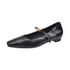 520-2 Primavera Nuevo Moderno Joker Brisa Francesa Elegante Commuter Zapatos de Salón para Mujer Talla Grande Ampliados Zapatos para Mujer