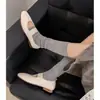 Zapatos de Abuela Super Suaves de Piel de Oveja, Estilo Coreano, Sencillos y Discretos, Primavera 2026, Tacón Bajo Grueso, Punta Redonda, Zapatos Mary Jane de Cuero Genuino para Mujer