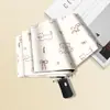 Sombrilla de Sol de Vinilo Oso Sonriente Protección Solar Protección UV Sombrilla para el Sol Doble Propósito Plegable para Mujer Sombrilla Parasol Totalmente Automática