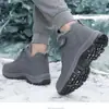 Sapatos Masculinos Novo Estilo Sapatos de Algodão Outdoor Quentes com Solado Grosso Botas de Neve Forradas com Lã Espessadas Sapatos Casuais Masculinos Tênis