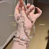 Pulseira de Cristal Natural com Contas Super Sete Ouro Negro, Novo Estilo Chinês Luxo Leve Pulseira Multicamadas Feita à Mão