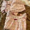Pijama de Manga Corta con Estampado de Cereza Dulce Sin Glee para Mujer, Pantalones de Encaje de Verano, Conjunto de Ropa de Casa para Niñas