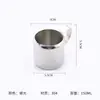 Acero Inoxidable Teflón Taza para Arte Latte Espejo Negro Taza para Espuma de Leche Café Arte Latte Cilindro Boca Puntiaguda Taza para Arte Latte Venta al por Mayor