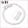 Wei Hua Pulsera plana para mujer pulsera de serpiente pulsera de hueso de serpiente joyería de mano para mujer pulsera corta plateada venta al por mayor fábrica punto