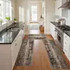 Tapetes de piso para cozinha estilo americano para envio internacional, absorventes, resistentes à sujeira, fáceis de manter, tapetes de pé em formato de tira longa, conjunto de tapetes para porta de entrada