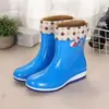 Botas de agua de gelo botas de agua zapatos impermeables para mujer cortos cocina lavado de autos zapatos de goma botas cubre zapatos adulto antideslizantes lavandería verano
