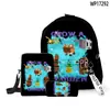 Jogo 3D Novo Transfronteiriço Cultive um Jardim Mochila Escolar de Três Peças Bolsa de Ombro Estojo