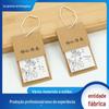 Etiquetas de Roupas Minimalistas Estilo Coreano Feitas Sob Medida para Loja de Roupas Femininas Design de Etiqueta Logo Etiquetas de Papel Kraft para Pendurar