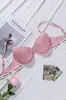 Sujetador con Aros de Material Rayón con Diseño de Estampado de Letras Lovelife, Almohadillas Gruesas en el Pecho, 8 Colores