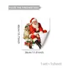 Varias pegatinas electrostáticas para ventana con temática de bolsas de regalo de Papá Noel de Navidad para decoración del hogar, pegatinas de cristal visibles por ambos lados